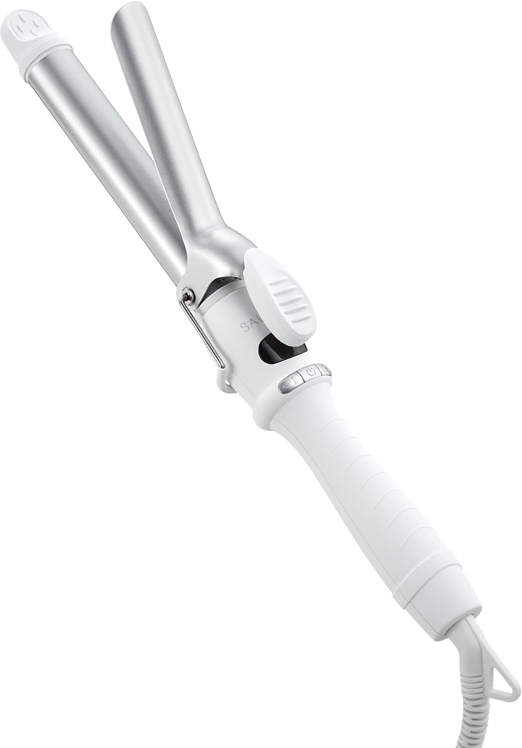 

SALONIA Ceramic Curling Iron, 25mm, International Compatible, with Heat-Resistant Pouch, SL-008SW, White
