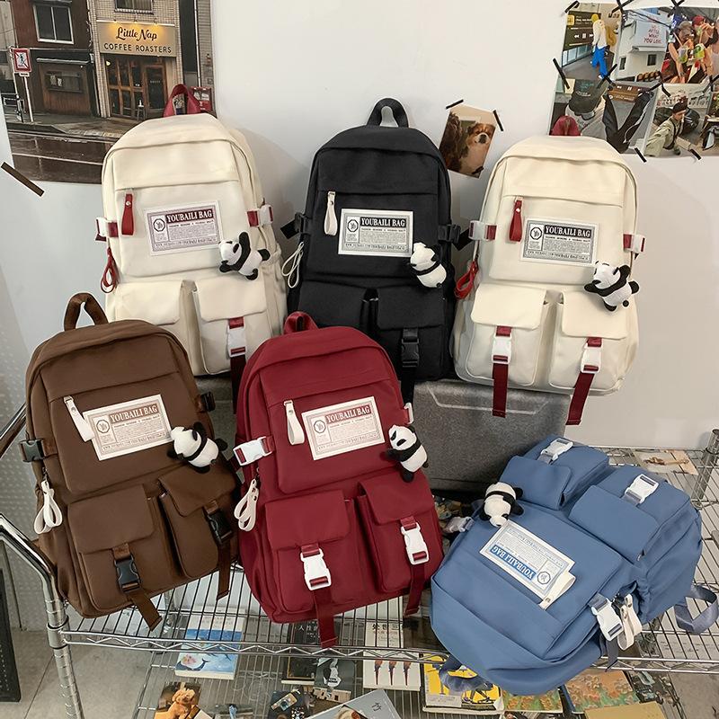 Studenten-Schulranzen Damen Rucksack mit großem Fassungsvermögen Herren Wasserdichter Rucksack