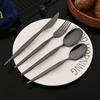 12 Delen/Set Zwart Goud Bruiloft Bestekset Roestvrij Staal Tafelgerei Mes Vork Lepel Servies Set Keuken Bestek Zilverwerk