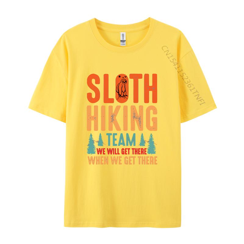 Retro Sloth Hiking Team Well Get There Tshirts Cute Casual Cotton Men Tshirts T Shirt Men 100 Cotton