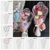 50pcs Transparent Flowers Packaging Plastic Bags Portable Bouquet Wrapping Paper  Florist