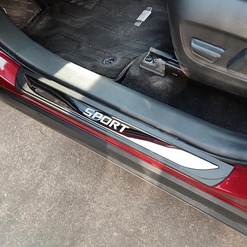 Car Accessories For Nissan Kicks 2024  Door Sill Scuff Plate Protector Auto Threshold Scuff Pedal Trim Stickers 2017