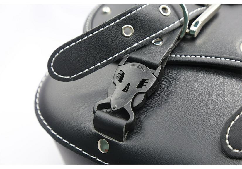 Universal Retro Motorcycle Saddlebag with Lock