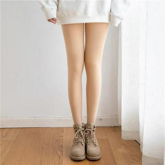 

700g Women s Plus Size Extra Thick Nude Color Leggings - Winter/Autumn Velvet Base Stockings 200g Light Velvet
