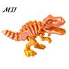 Tyrannosaurus Rex Skeleton Model Articulated Figurine, 3D Printed T-Rex with Poseable Dinosaur Action Figure Movable Joints, Dino Educational Toy for