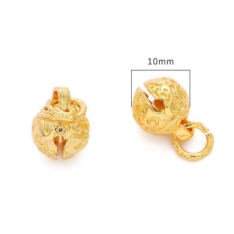 1Pc Copper Star Bell Charms Pendant For DIY Necklace Bracelet Earrings Jewelry Making Craft Accessories