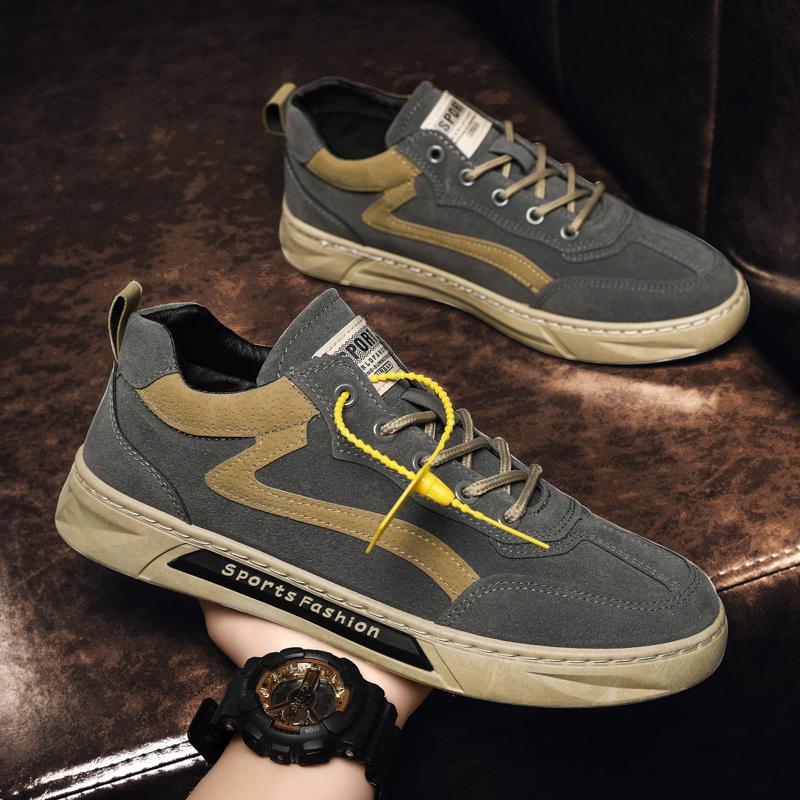 

Men s Casual Sports Shoes Brown Designer Trendy and Comfortable Men s Social Shoe Male Street Style Suede Flat Shoes, Loafers 39 серый