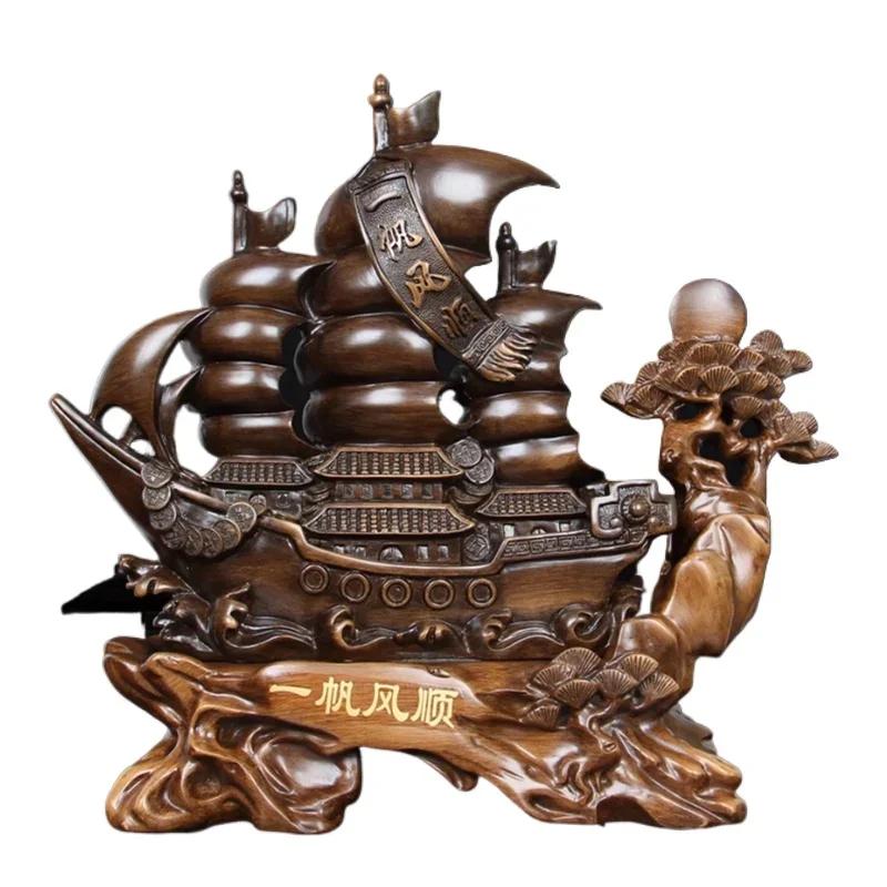 Home Decor  Accessories Smooth Sailing Dragon Boat Sailboat Attracting Wealth Feng Shui Ornaments Store Company Opening Gifts