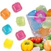 6 Pcs Plastic Cooling Ice Cubes Non-Melting Washable Ice Cubes for Gatherings