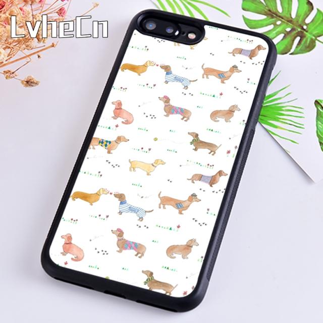 Cartoon Dachshund Sausage Dog Phone Case For iPhone 17 Air 13 12 Cover For Apple 14 15 16 Pro Max Plus Plus