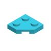 10 Peças 26601 Placa de Cunha 2x2 Canto Chanfrado Bloco Moc Compatível com Tijolo DIY Brinquedo Infantil Peça de Montagem
