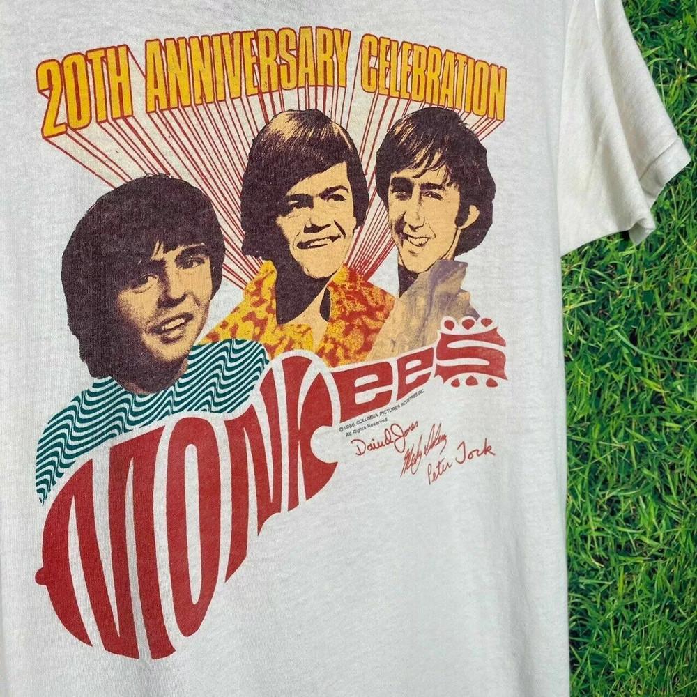 The Monkees Band 20th Anniversary World Tour T Shirt Full Size S-5XL Unisex T-Shirt M