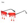 Streetwear Sun Glasses Tassel Sunglasses Rimless Wave Eyewear Sun Glasses Tears Flame Sunglasses