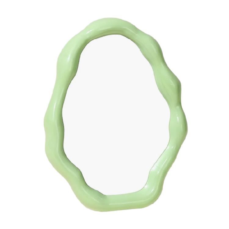 Artistic Cloud Shape Makeup Mirror for Desk and Tabletop Vanity Mirror with Adjustable Brackets Aesthetic Mirror Decors