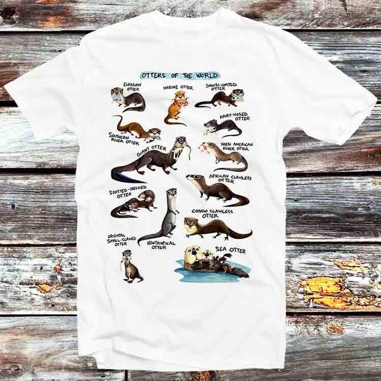 

Otters of the World T Shirt B692 S