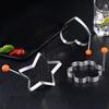 3-piece Set of Fried Egg Molds, Stainless Steel Toast Egg Molds