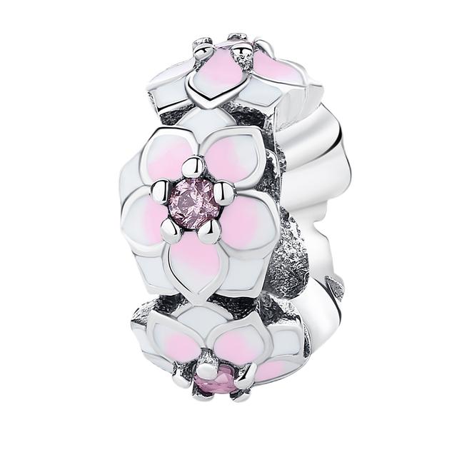 2022 New 925 Sterling Silver Butterfly of Flower Fit Original Charm Bracelet DIY Fashion Silver 925 Jewelry Making