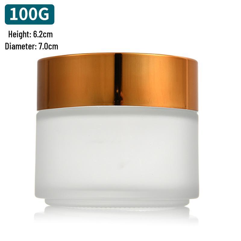 Frosted Glass Ointment Jar, Small Capacity Sealed Container for Creams