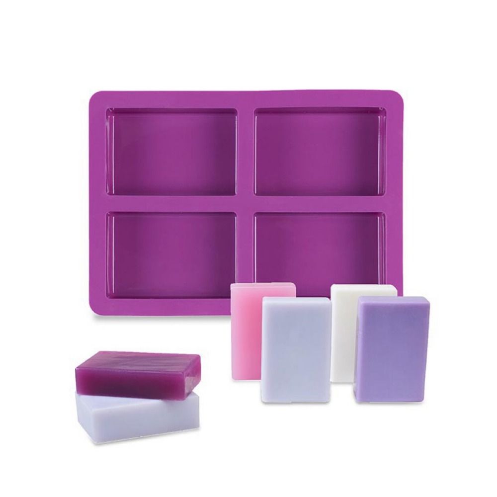 Forma do robienia mydła 4-komorowa Rękodzieło DIY Prostokątna forma do mydła Pudełko na mydło Forma do tostów Robienie lodów