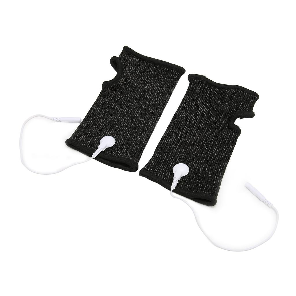 2 buc Manșetă Conductivă Reduce Durerea Umflarea Fibră de Argint Elastică pentru Artrită Amorțeală Negru