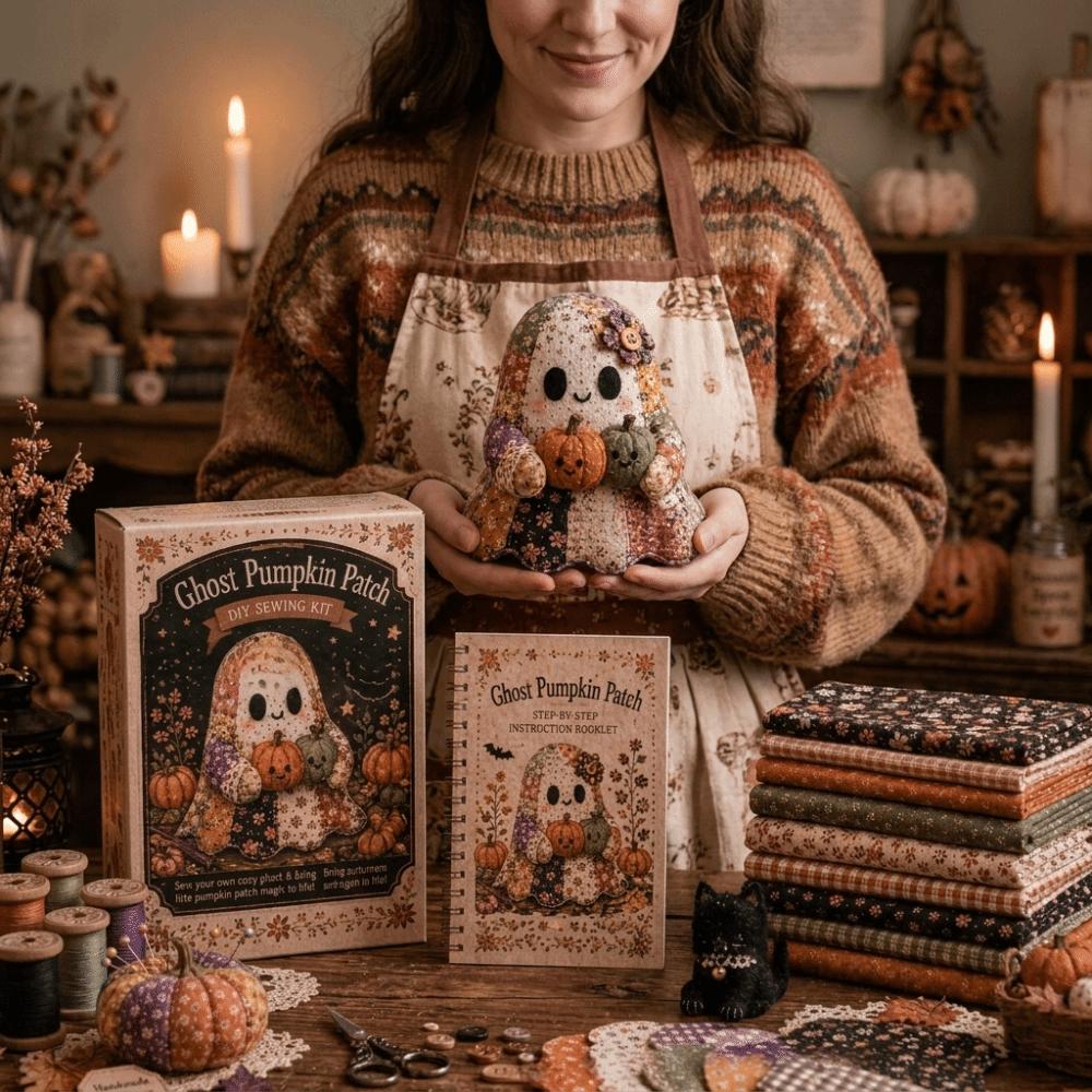 Complete Sewing Supplies Halloween DIY Sewing Kit Handmade Fabric Craft Set For Craft Lovers
