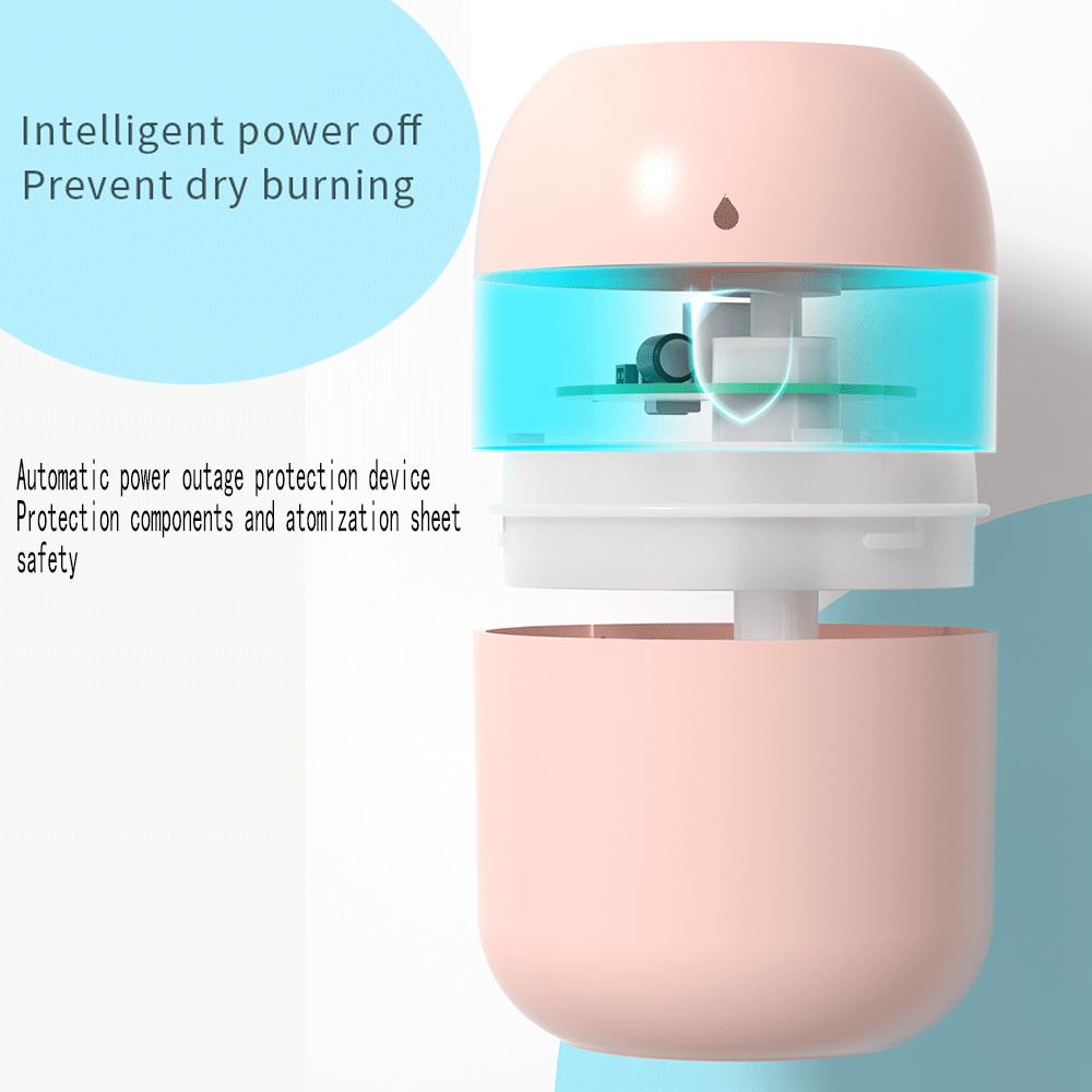Portable Usb Car Humidifier 220ml Mini Aroma Diffuser Led Silent Air Purifier Humificador For Bedroom Home Car Accessories