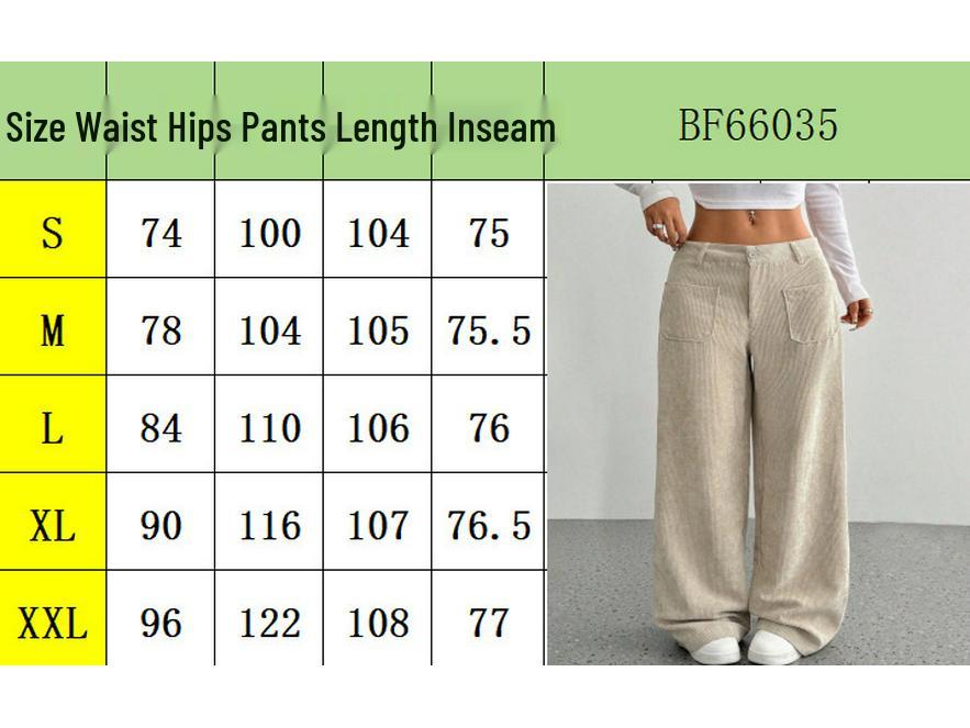 2025 Women's Casual Loose Floor-Length Wide-Leg Pants with Front and Back Pockets