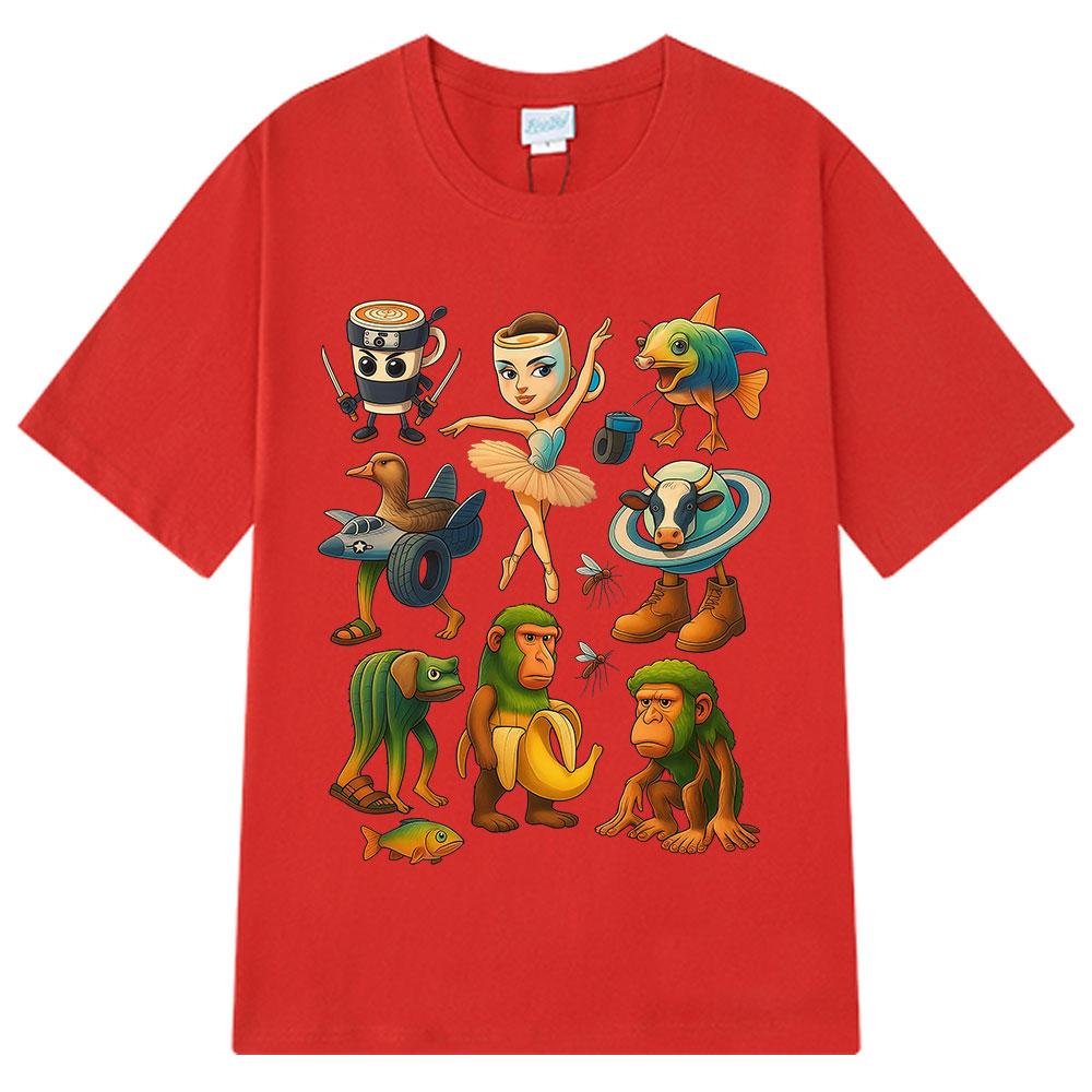 Italian Brainrot Funny Meme Graphic T-shirt Tralalero Tralala Tung Tung Tung Sahur Ballerina Capuchina Brr Brr Patapim T Shirts