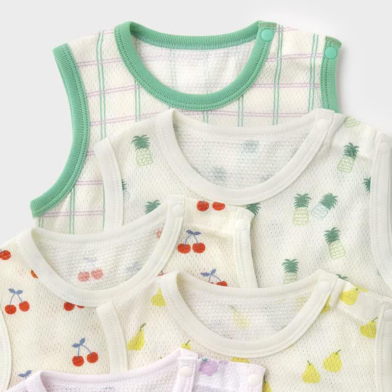 Koala Bibi Infant Cool Mesh Fruit Grid Sleeveless Romper