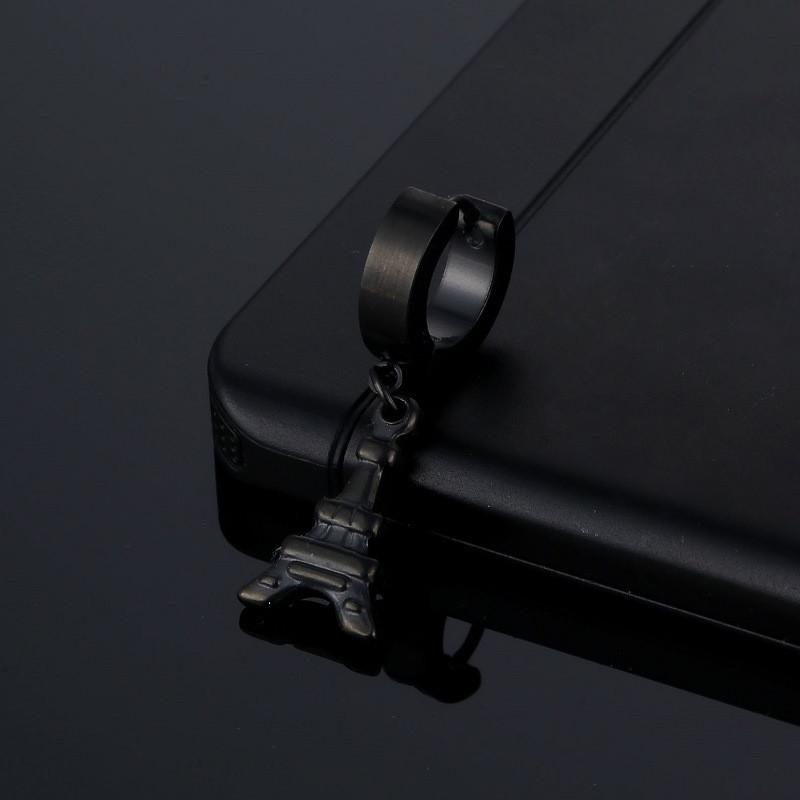 Punk Style Wing Gun Snake Pendant Earrings Stainless Steel Hiphop Geometric Stud Ear Jewelry Party Gifts For Women Girls