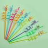 6/12pcs Unicorn Party Glitter Straws Reusable PVC Milk Juice Drinking Straw Kids Girls Birthday Party Decoration Favors Supplies