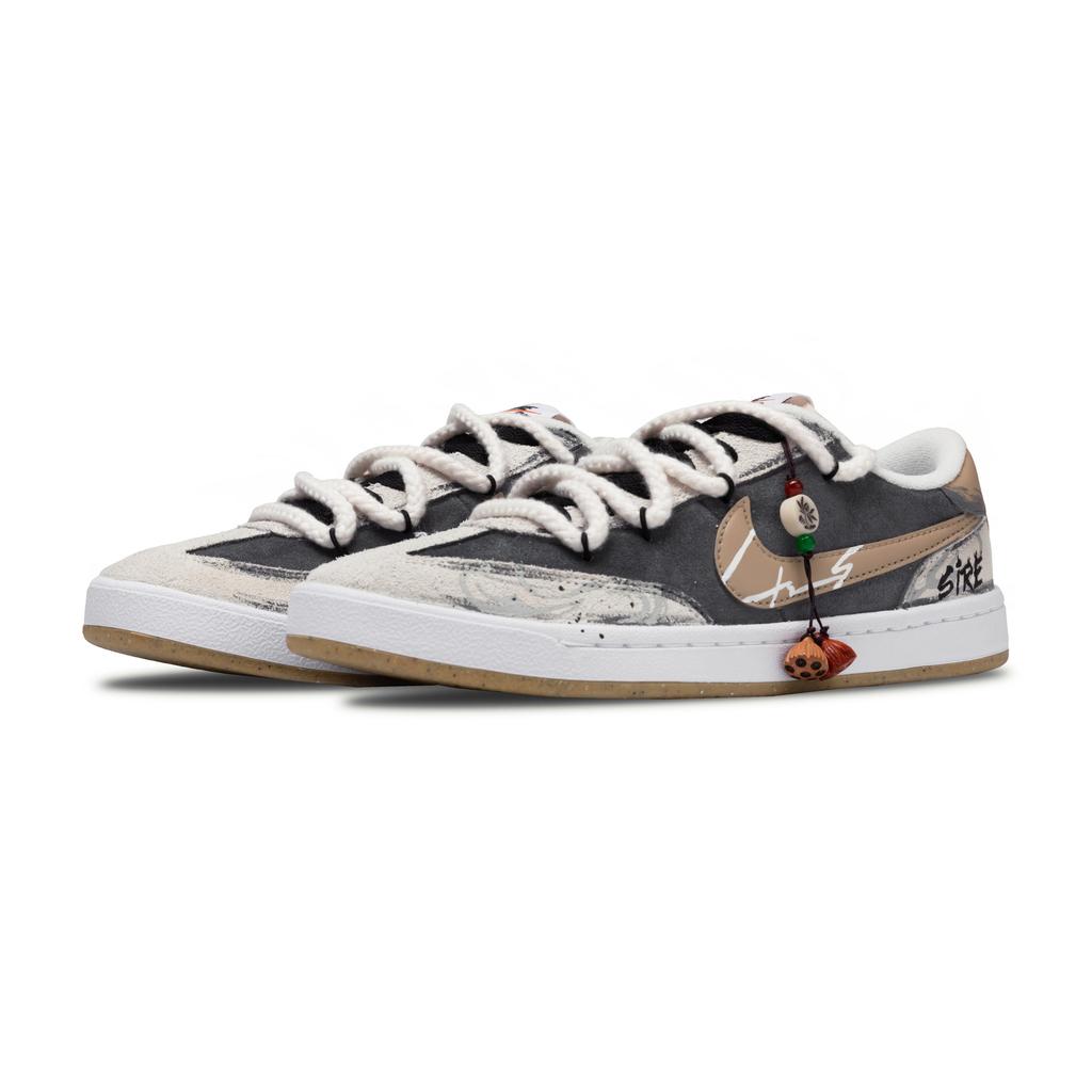 Nike SB FC Classic Gray Lotus Bearing Dew Low Top Skateboard Shoes Men's Yellow Gray 909096-111(Team1233-)