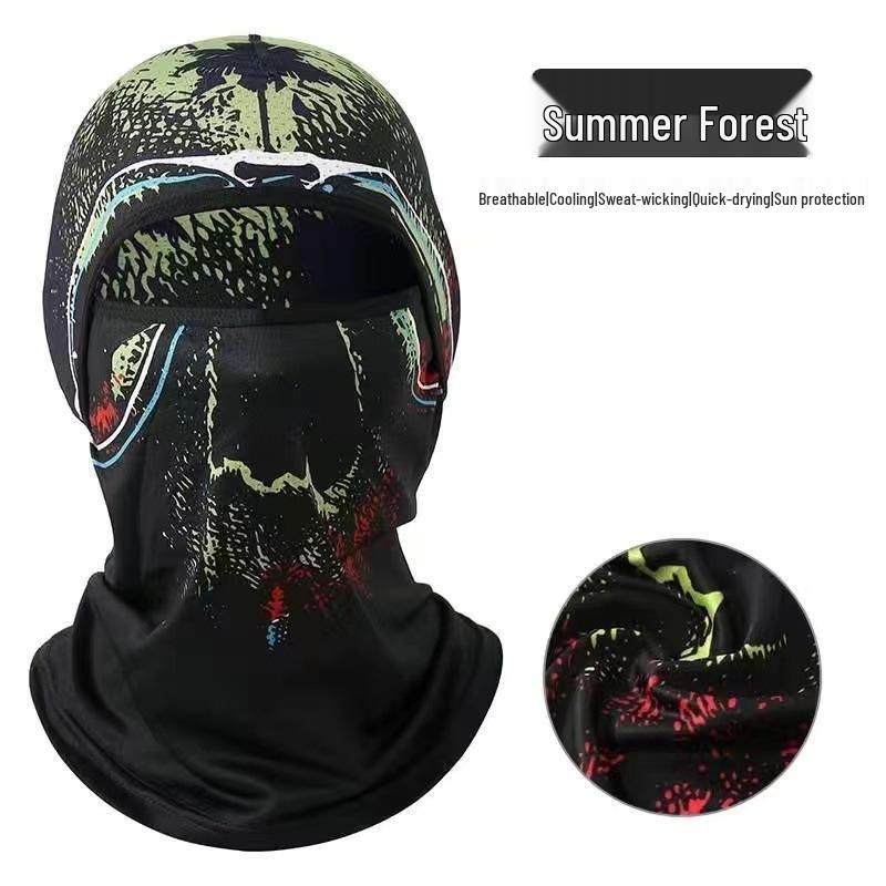 Ice Silk Sun Protection Balaclava – Full Face, Neck, & Headwear Shield for Cycling, Fishing, & Mosquito Defense