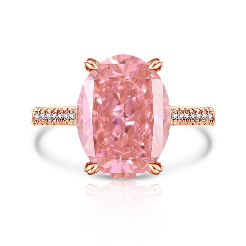 2026 Flash Pigeon Egg Papalacha Ring Luxury High Carbon Diamond Ice Flower Cut Ring Female