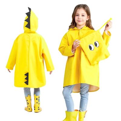 Cute Dinosaur Kids Raincoat Waterproof Children Rain Jacket Boys And Girls Rain Coat Outdoor Trench Poncho Student Rainwear