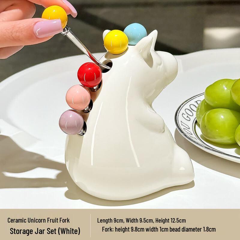 Unicorn Ceramic Fruit Fork