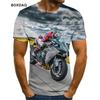 Men's Motorcycle Cool Racing Driver T-Shirts Summer Short Sleeve 3D Print Moto & Biker Street Style Male Tees 6XL Plus Size Tops