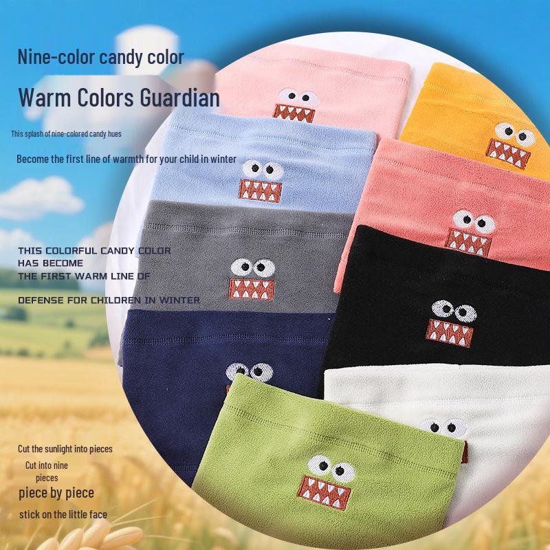 2025 Cartoon Kids' Fleece Neck Warmer - Warm, Windproof, and Ideal for Outdoor Fall/Winter Use