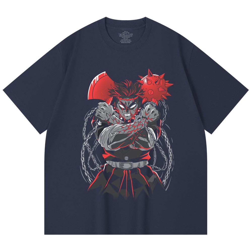 230 Gsm 100% Cotton Demon Slayer V24 Gyomei Print Unisex Heavy Cotton T Shirt