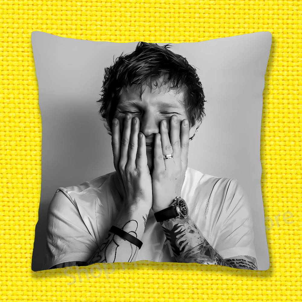 Federa Cuscino Decorativo E-Ed Sheeran Play per Cuscini Quadrati da Ufficio 55x55cm 40x40cm 45x45cm 50x50cm 30x30cm