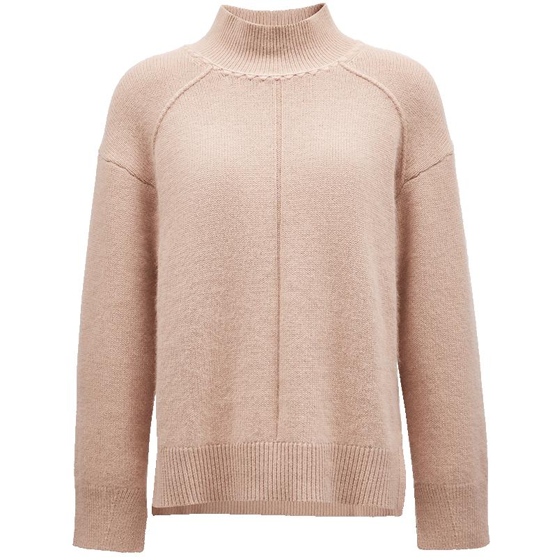 

ONLY Women s Solid Round Neck Knit Sweater S