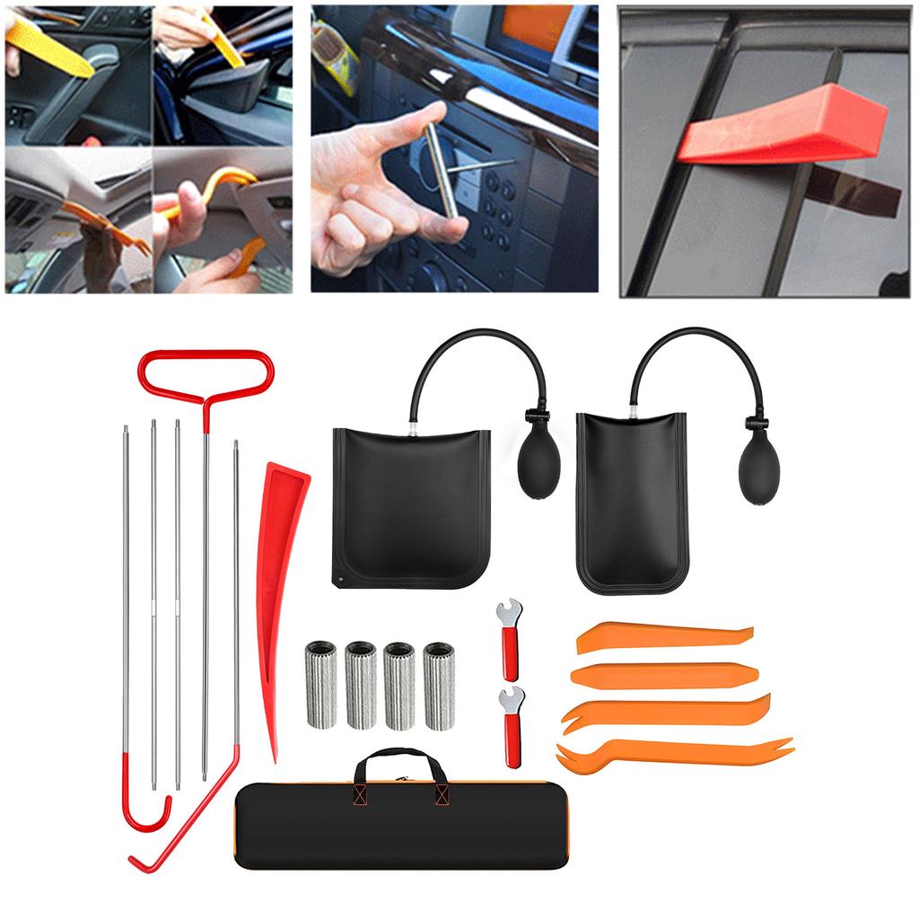 19Pcs Clip Pliers Set & Fastener Remover Auto Upholstery Combo Repair Kit with Storage Bag for Car Door Panel Dashboard