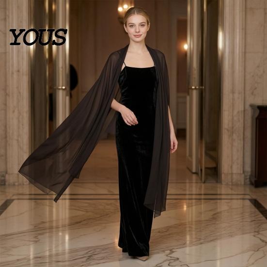 Comoda Coperta per Eventi Speciali Sciarpe e Coprispalle da Donna Abiti da Sera, Foulard da Matrimonio Trasparente Sposa, Sciarpa in Chiffon Morbida Abito Formale Donna, Elegante