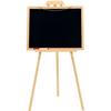 Creative Wooden Easel - JEUJURA - Reversible and Hanging Slate - Magnetic Letters and Accessories Included