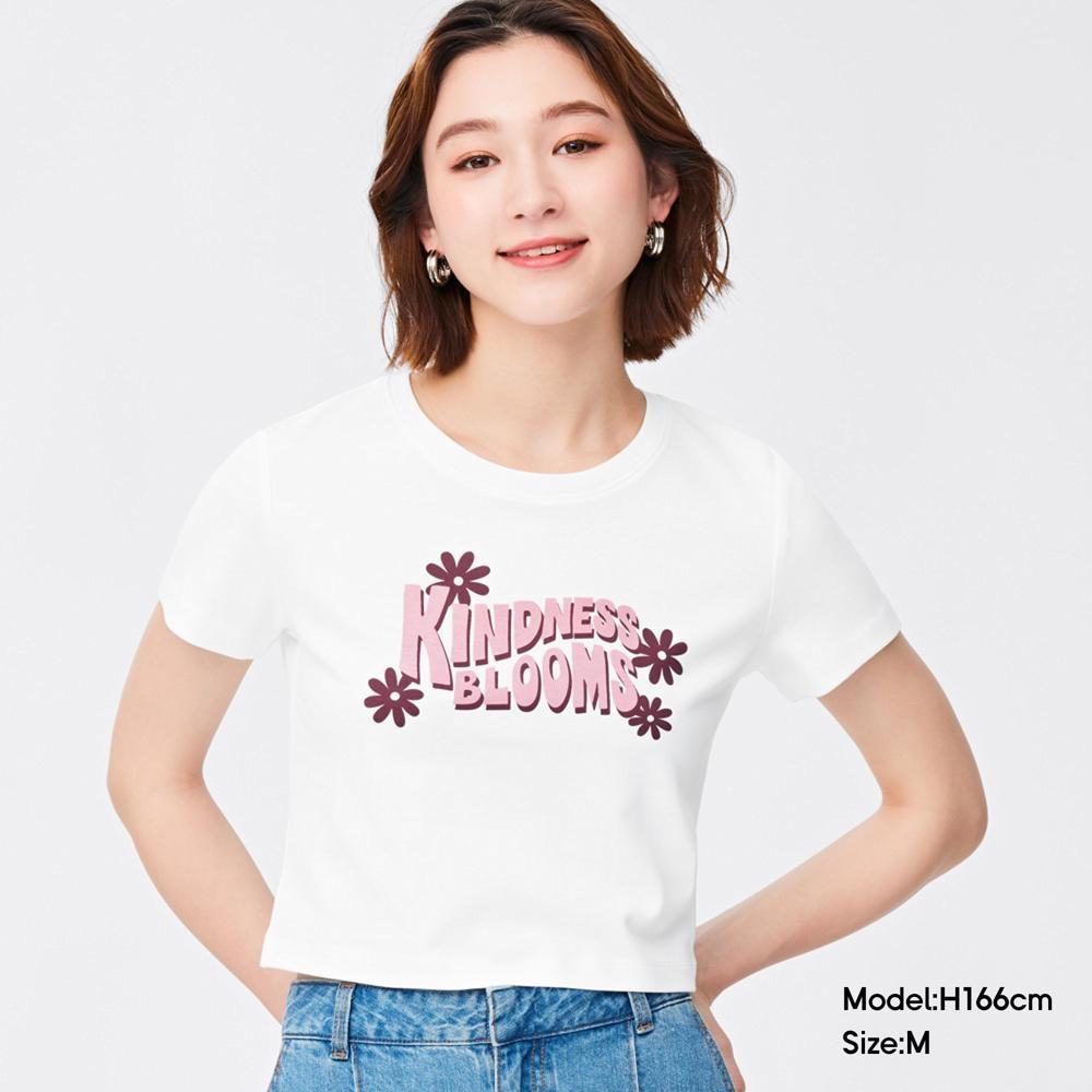 

ГУ Графический Мини T (Короткий рукав) (Цветочный логотип) YT+E