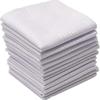 In Stock: 24-Pack 40cm White Square Handkerchiefs with Doodle Embroidery for DIY