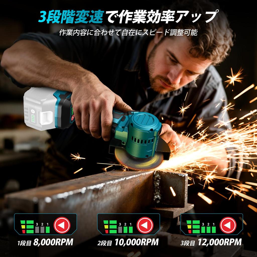 Elikliv Mini Rechargeable Disc Grinder with a Compact Brushless 100mm Outer Inner Quiet Tool for Metal Rust Surface and Stone and Wood Compatible with