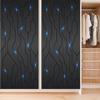 2pcs/set Sci-fi Circuit Line Door Art Mural Sticker Bedroom Background Wall Poster Home Decor Peel & Stick Waterproof Wallpaper