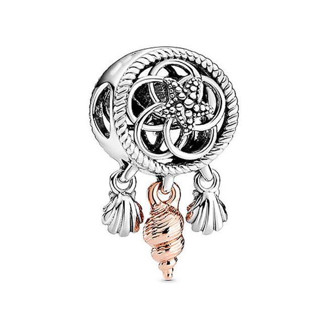 New Bear Shell Dreamcatcher Dolphin Beads Charm Dangle Fit Bracelets &Necklaces For Women Jewelry Gift Making 