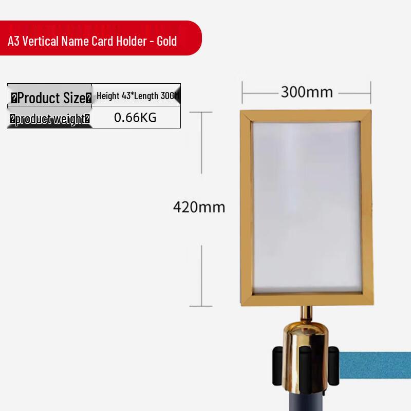 Stainless Steel Queue Barrier Sign Stand